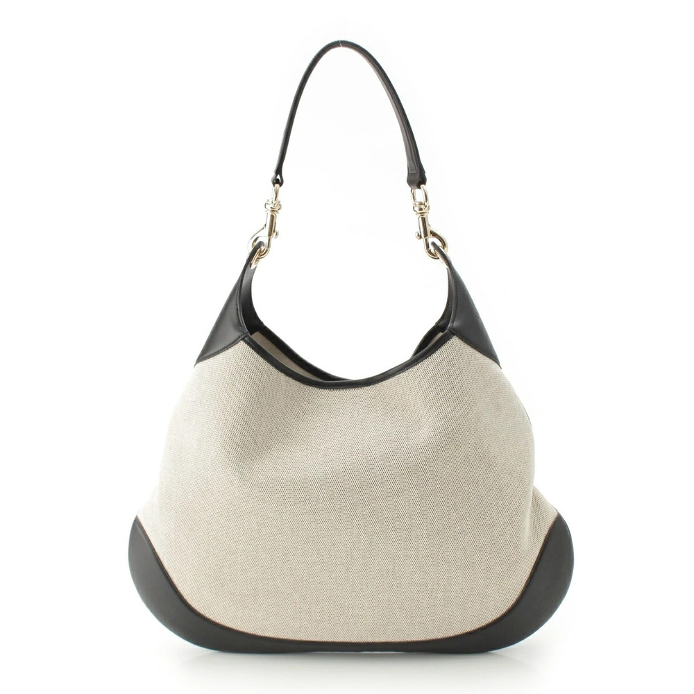 Gucci Canvas Leather Shoulder Bag Handbag Black